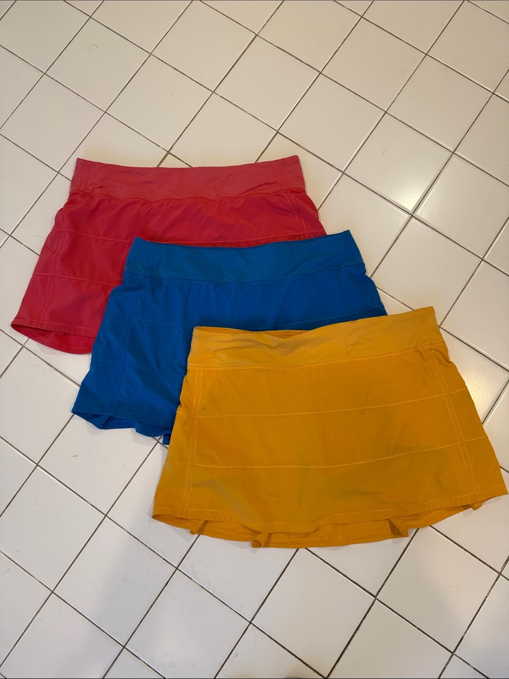 Lululemon Women’s Athletic Skort Shorts - Pink, Blue, Orange